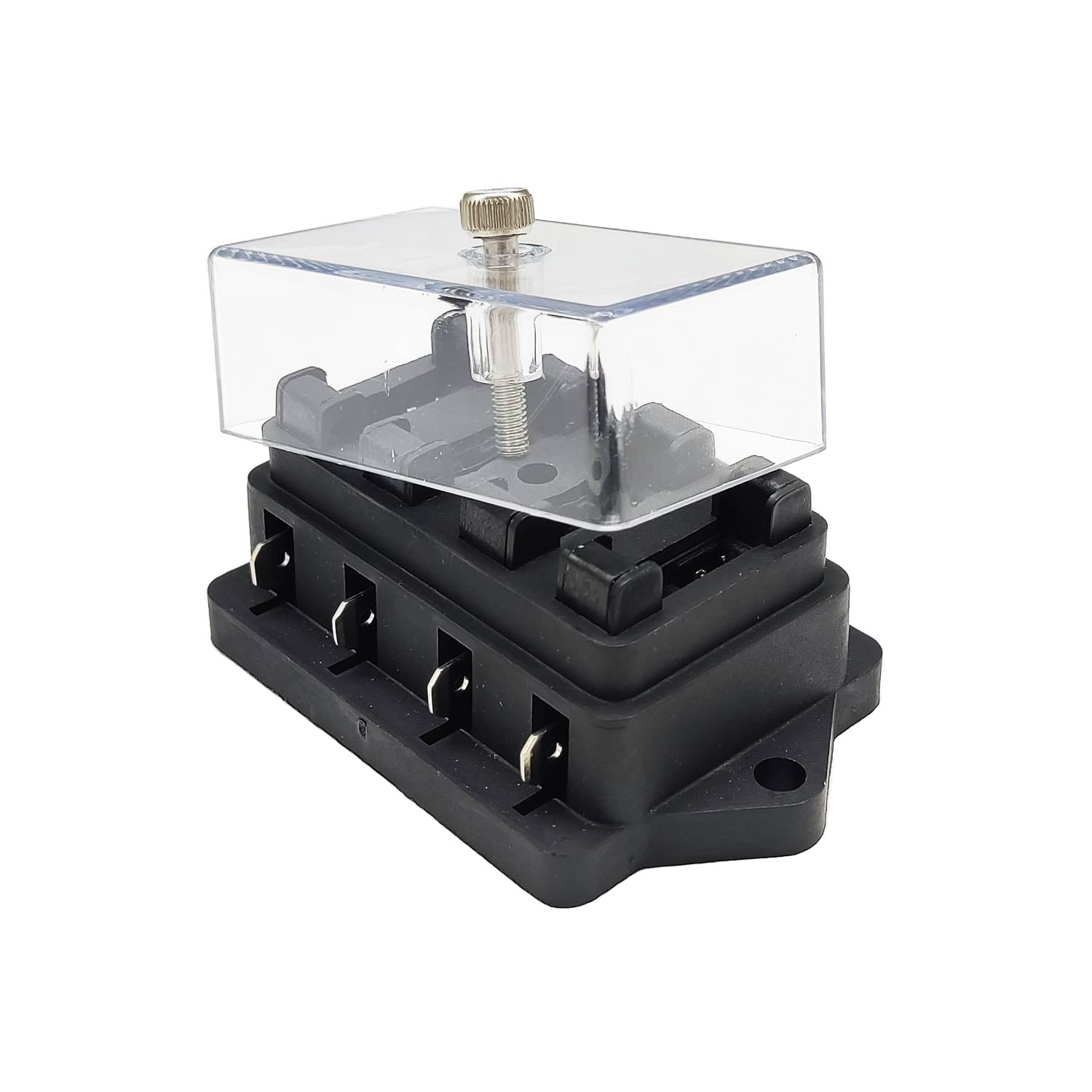 Universal 4 Pin Blade Fuse Box ATO ATC Compatible Fuse Block 12V 24V (Op. Current 1~40 Amp) Boat Car Truck Caravan Compatible 4 Way Fuse Holder