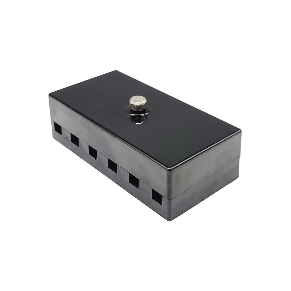 6 Way Screw Stone Fuse Box With Black Cover