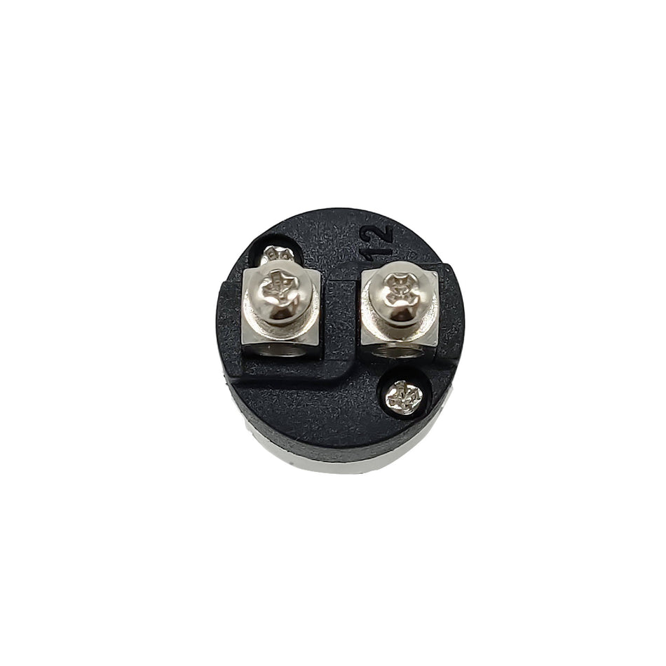 Metal push button terminal block - spring loaded open/close.