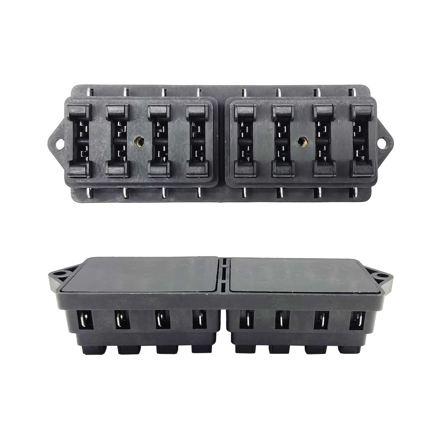 Universal 8 Pin Blade Fuse Box ATO ATC Compatible Fuse Block 12V 24V (Operating Current 1~40 Amp) Boat Car Truck Caravan Compatible 8 Way Fuse Holder