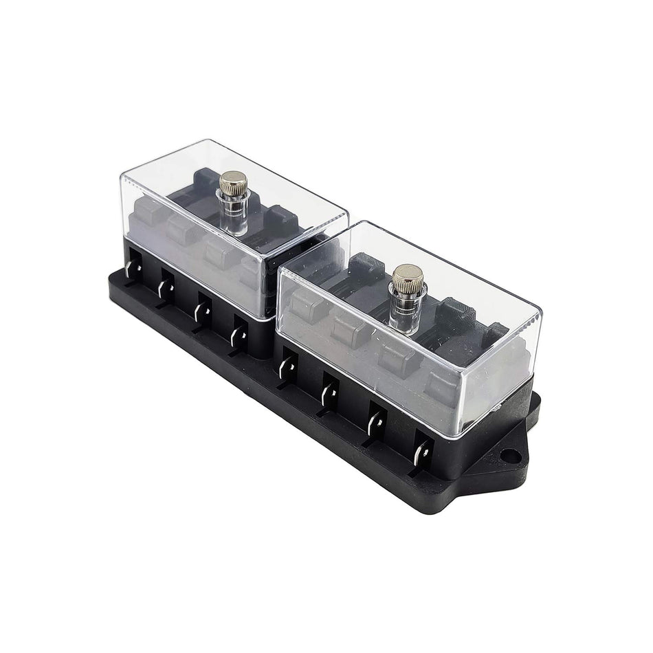 Universal 8 Pin Blade Fuse Box ATO ATC Compatible Fuse Block 12V 24V (Operating Current 1~40 Amp) Boat Car Truck Caravan Compatible 8 Way Fuse Holder