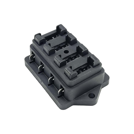 Universal 4 Pin Blade Fuse Box ATO ATC Compatible Fuse Block 12V 24V (Op. Current 1~40 Amp) Boat Car Truck Caravan Compatible 4 Way Fuse Holder