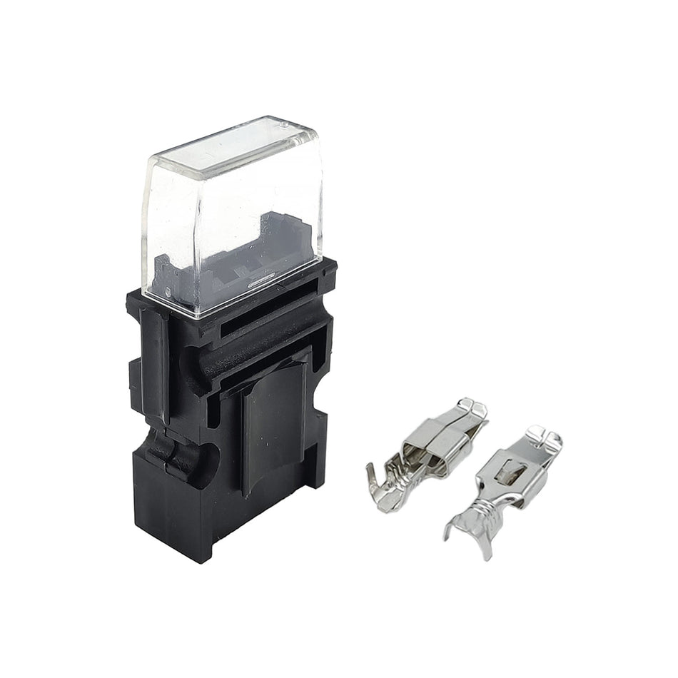 Blade-Type Fuse Holder with Lid - Single