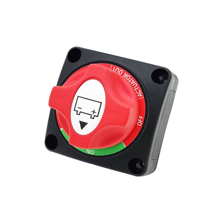 Battery Disconnect Switch for Boat Marine Caravan Truck Car IP54 50V 275A (Max 1250A 5Sec.) 3 Positions (On-Off-Actuator Out) Car Battery Switch Power Switch Battery Disconnect